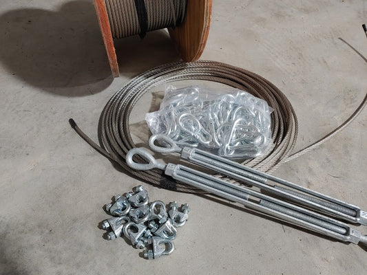 A set of metal wire and other items on the floor.