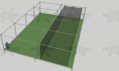 A 3 d rendering of the batting cage.
