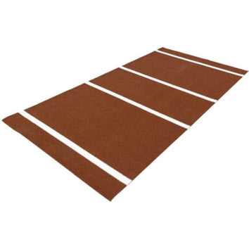 A brown mat with four lines on it.