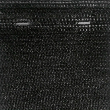 A black knitted fabric with some white lines